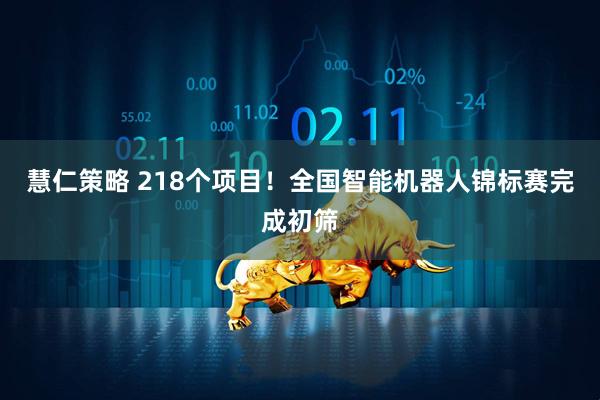 慧仁策略 218个项目！全国智能机器人锦标赛完成初筛